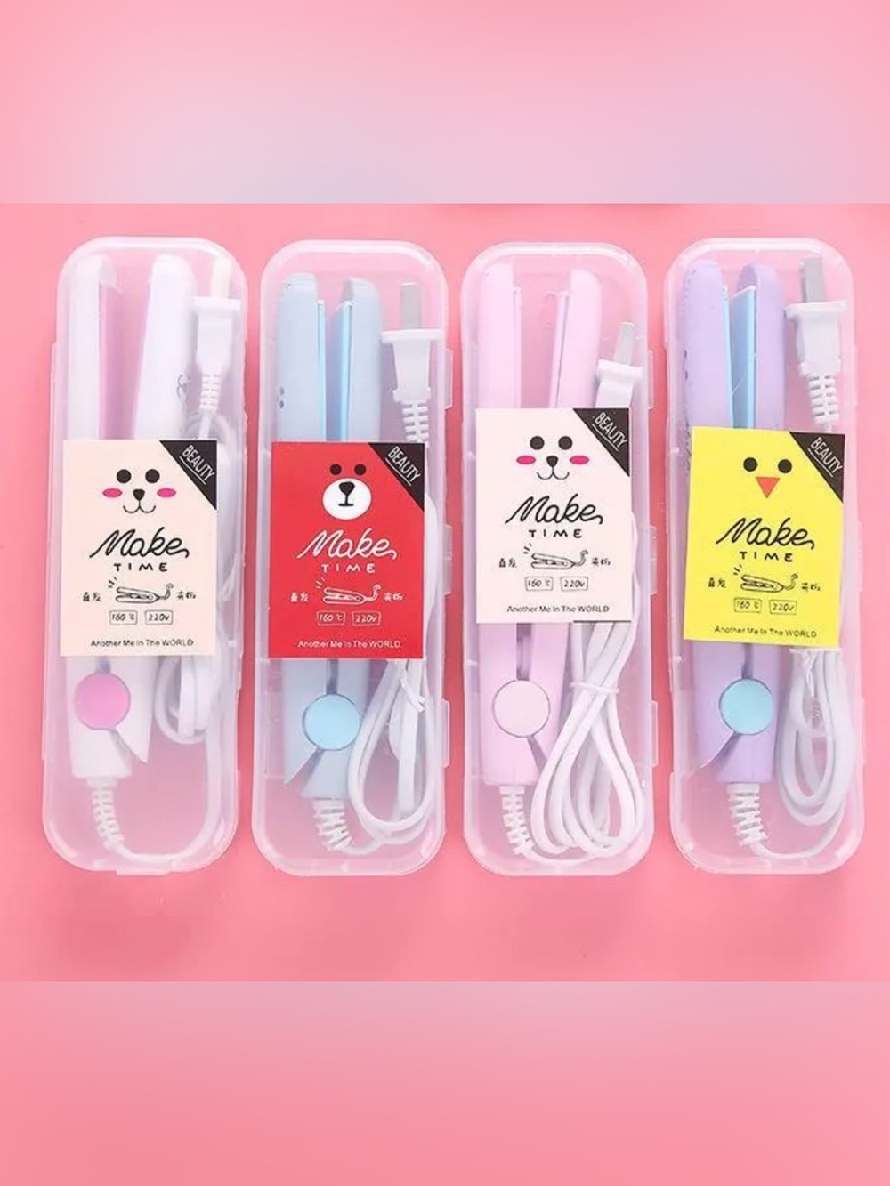 Make Time (1) Mini Hair Straightener w Accessories NIP